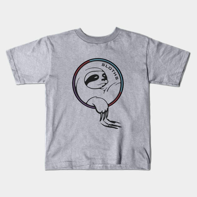 Sloth Chillin Kids T-Shirt by AdventureWizardLizard